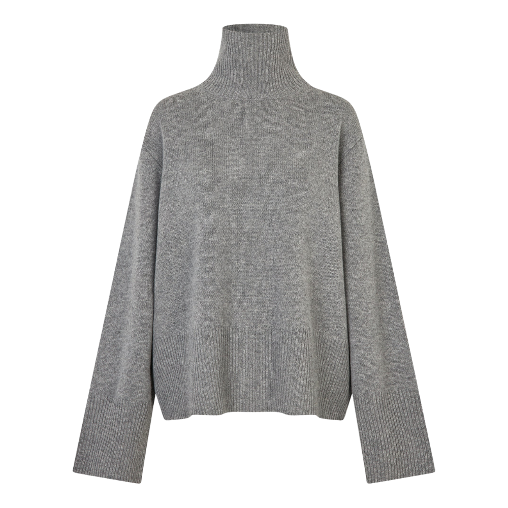 Alpha T-Neck striktrøje - Grey Melange